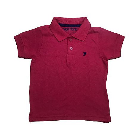 Camisa Polo Básica Pega Mania 35059 Vermelho