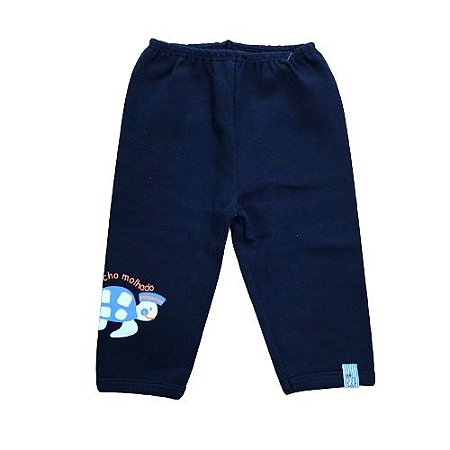 Calça p/ Bebê Tartaruga Bicho Molhado 778381 Azul Marinho