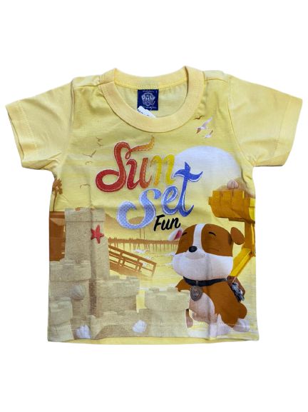 Camiseta Infantil Patrulha Canina Amarela Malwee 32696