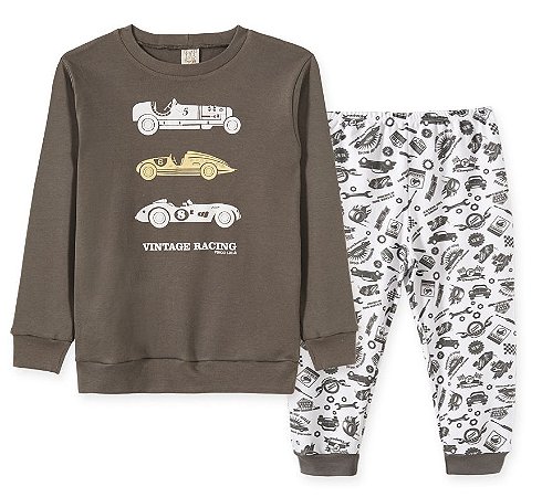 Pijama em Suedine Infantil Carros Pingo Lelê 86193