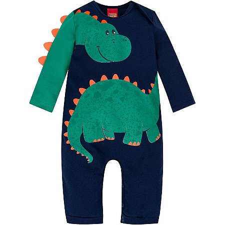 Macacão Bebê em Cotton Dinossauro Kyly 207318