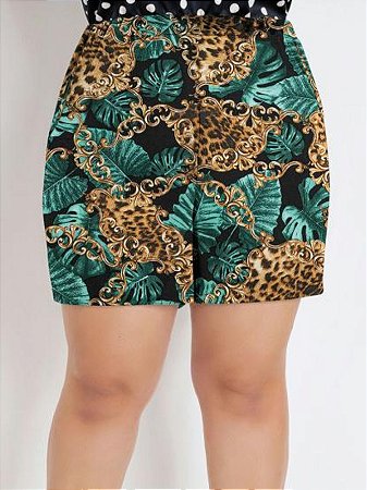 Short Feminino Plus Size Soltinho com Bolsos Fake Várias Cores