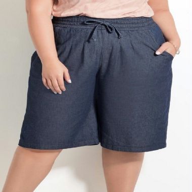 bermuda jeans soltinha feminina