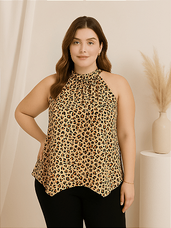 Blusa Feminina Soltinha Gola Trapézio Viscolycra Plus Size Várias Cores