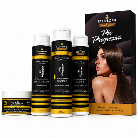 Kit 4 Produtos Capilar Tratamento Pós Progressiva Linha Premium