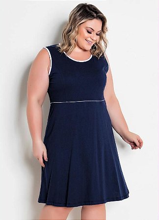 vestido de algodão plus size