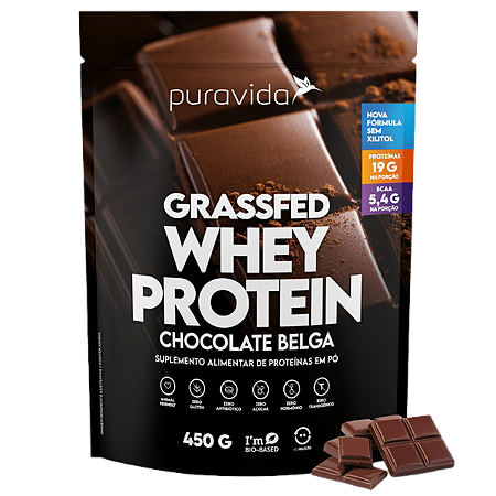 GRASSFED WHEY PROTEIN SABOR CHOCOLATE BELGA (450g) Puravida