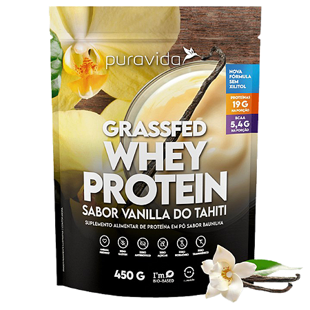 GRASSFED WHEY PROTEIN SABOR VANILLA DO TAHITI (450g) Puravida