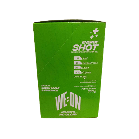 WE:ON GEL ENERGY SHOT Green Apple & Cinnamon (CAIXA C/10)