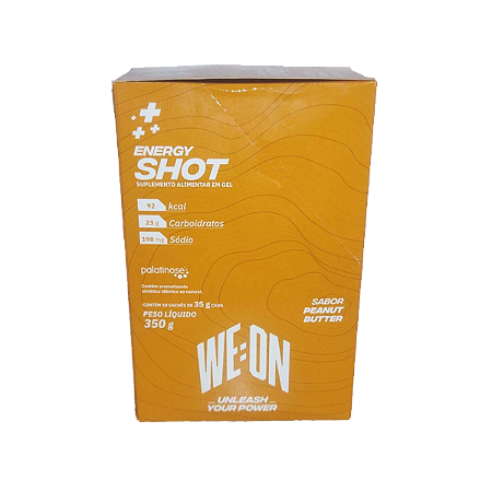 WE:ON GEL ENERGY SHOT PEANUT BUTTER (CAIXA C/10)