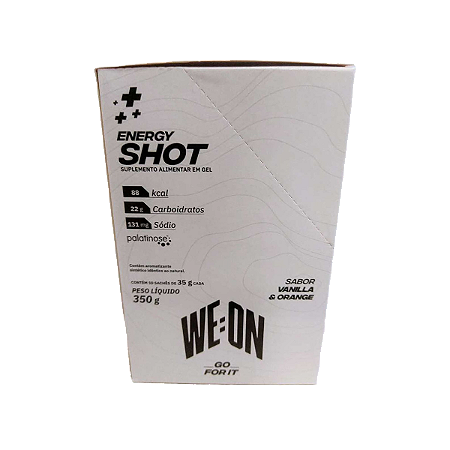 WE:ON GEL ENERGY SHOT VANILLA & ORANGE (CAIXA C/10)