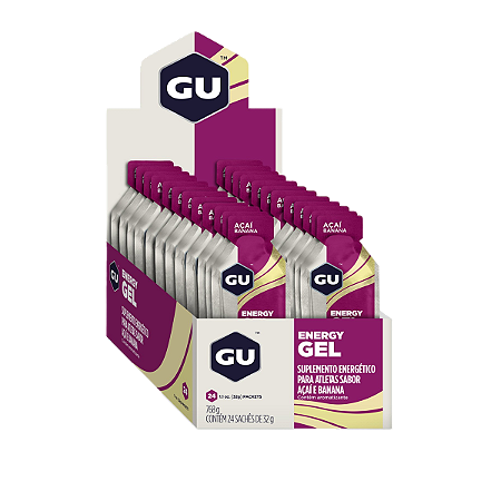 GU ENERGY GEL AÇAÍ COM BANANA (CAIXA C/24)