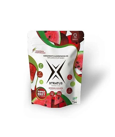 Super Beet - Pré-treino em Pó com Nitrato e Citrulina Low Carb (300G) XTRATUS