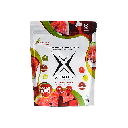 Super Beet - Pré-treino em Pó com Nitrato e Citrulina Low Carb (300G) XTRATUS