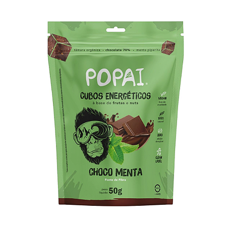 Cubos Energéticos Choco Menta (50g) Popai