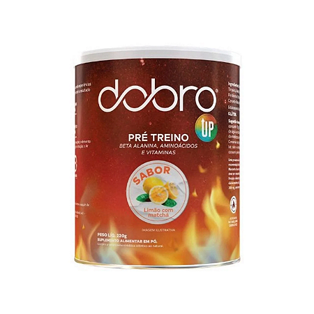 DOBRO Pré-treino com Beta Alanina sabor Limão com Matchá 220g