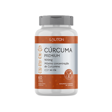 Cúrcuma Premium 500mg 60 cápsulas Lauton Nutrition