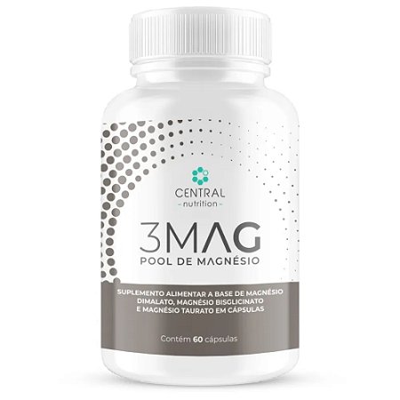 3MAG Pool de Magnésio 60 cápsulas Central Nutrition
