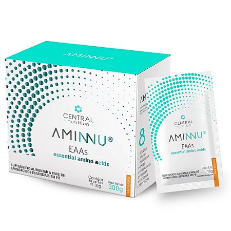 AMINNU® 30 sachês de 10g Sabor Tangerina Central Nutrition