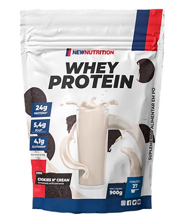 Whey Protein Concentrado Cookies and Cream 900g NewNutrition