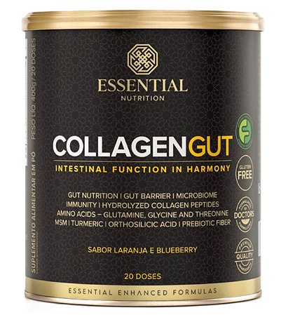 Colágeno Gut Laranja e Blueberry 400g Essential Nutrition