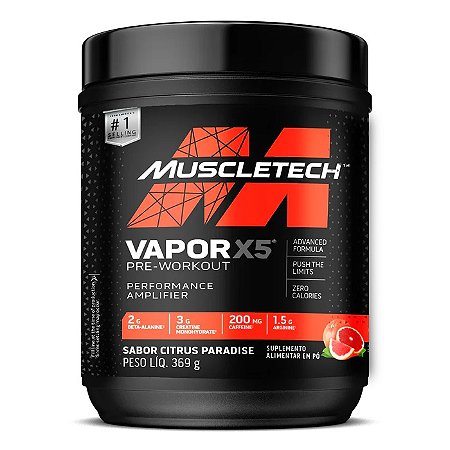 Vapor X5 Pré Treino Sabor Citrus Paradise 369g Muscletech