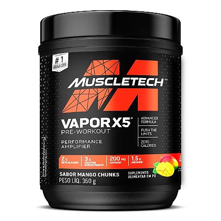 Vapor X5 Pré Treino Sabor Mango Chunks 360g Muscletech