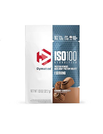 Iso100 Whey Isolado Hydrolisado Dymatize Sachê Avulso 32g Chocolate