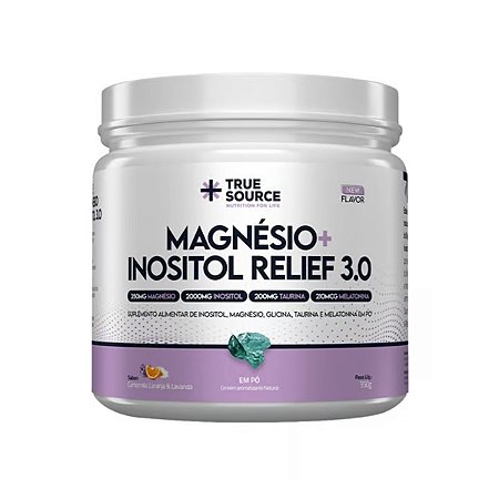 True Magnésio + Inositol Relief 3.0 Camomila, Laranja e Lavanda 350g True Source