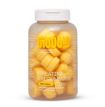 Creatina Em Gummies Laranja 60 Unidades Guday