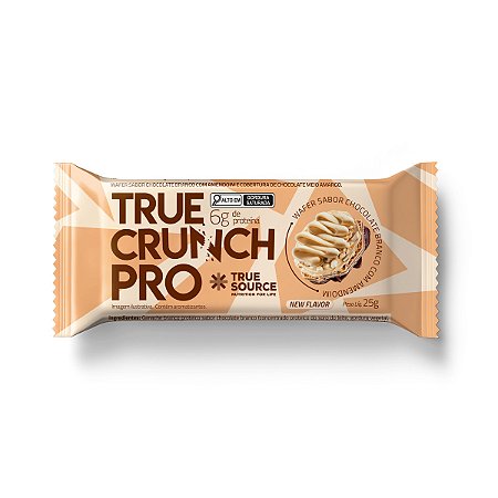 True Crunch Pro Wafer Bar Chocolate Branco com Amendoim 25g True Source