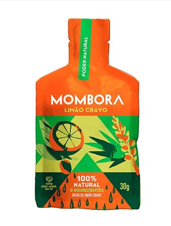 Energy Gel Natural Sabor Limão Cravo Sachê 30g Mombora