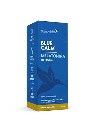 Blue Calm Melatonina Sabor Maracujá 20 ml Puravida