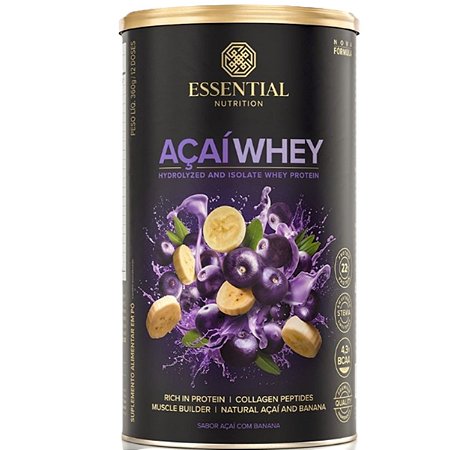 Açaí Whey 360g Sabor Açaí com Banana Essential Nutrition