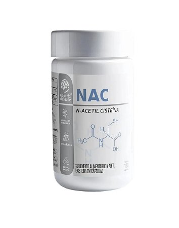 NAC N-Acetil L-Cisteína 500mg 120 Cápsulas Alquimia da Saúde