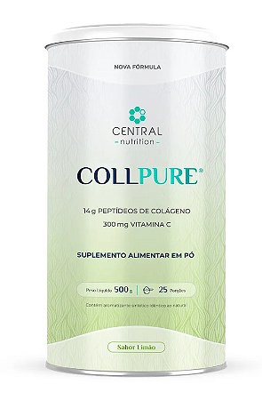 COLLPURE® Colágeno Hidrolisado 450g Limão Central Nutrition