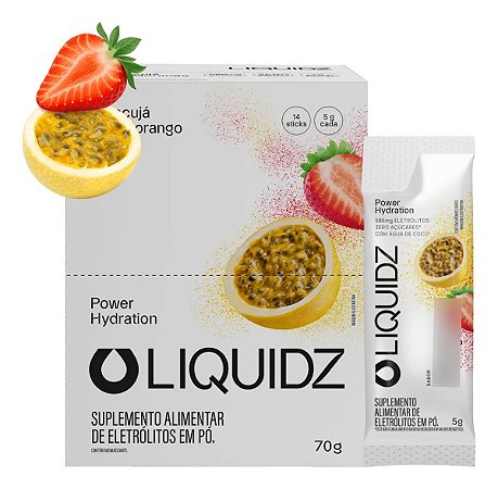 Liquidz Sports Drink Sachê Avulso 5g Sabor Maracujá com Morango