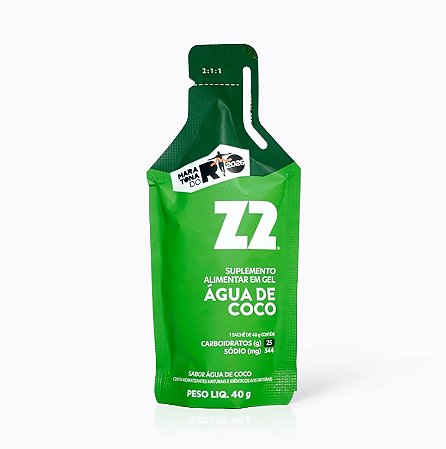 Energy Gel Z2 Sachê 40g Maratona do Rio Sabor Água de Coco