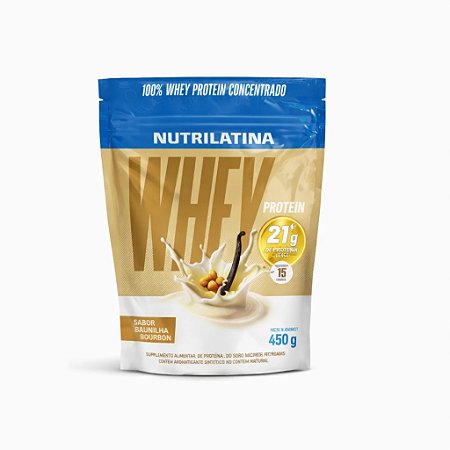 Whey Protein 100% Concentrada Baunilha 450g Nutrilatina