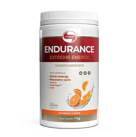 Pré Intra Treino ENDURANCE EXTREME ENERGY Laranja 1000g Vitafor