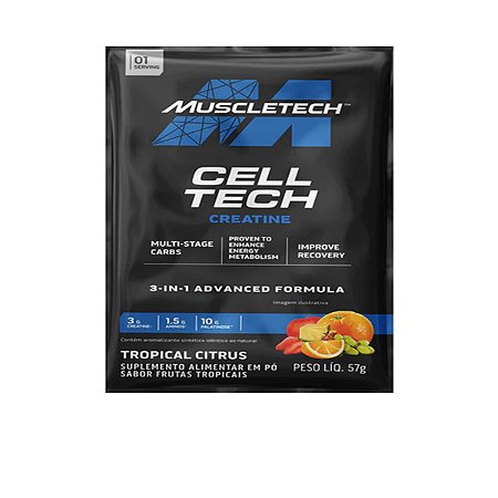 Cell Tech Creatine Tropical Citrus Sachê 57g Muscletech