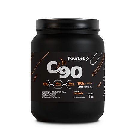 C90 Isotônico em Pó Sabor Laranja Pote 1kg Fourlab