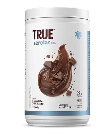 True Whey Zero Lactose Chocolate 70% Cacau 900g