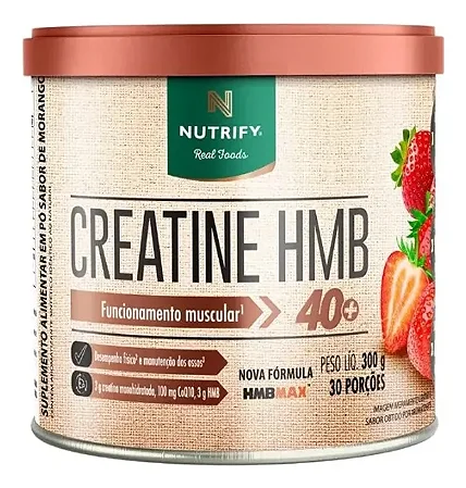 Creatine Hmb 40+ 300g Morango Nutrify