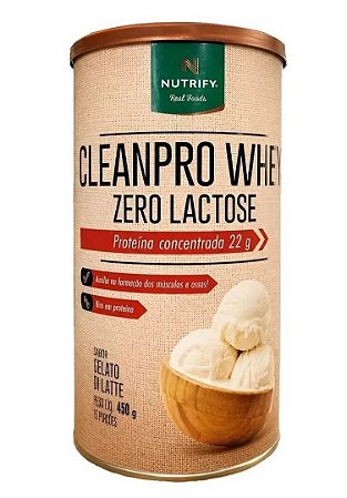 Cleanpro Whey Zero Lactose 450g Gelato Di Latte Nutrify
