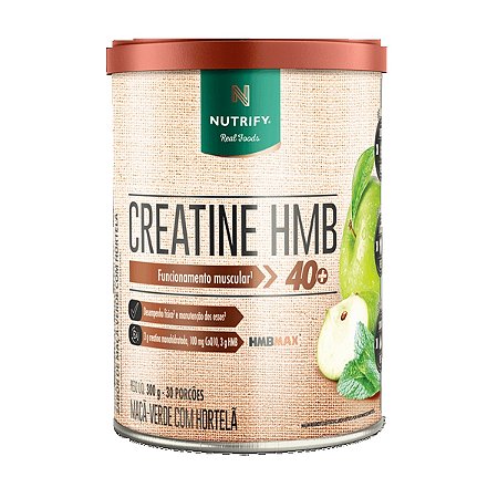 Creatine Hmb 40+ 300g Maça-Verde Com Hortelã Nutrify