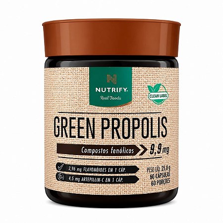 Green Propolis Verde Composto 60 Cápsulas Nutrify