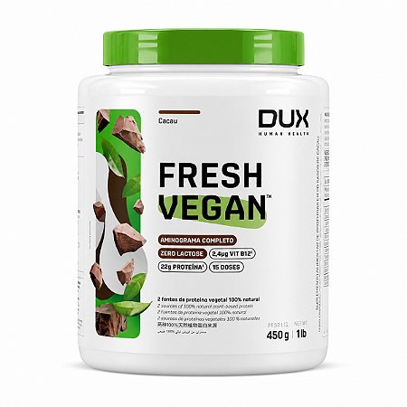 Freshvegan Protein Natural 450g Dux Nutrition Cacau