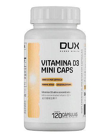 Vitamina D3 2000 Ui 120 Mini Cápsuas Dux