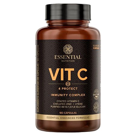 Vitamina C 4 Protect 180 Cápsulas Essential Nutrition